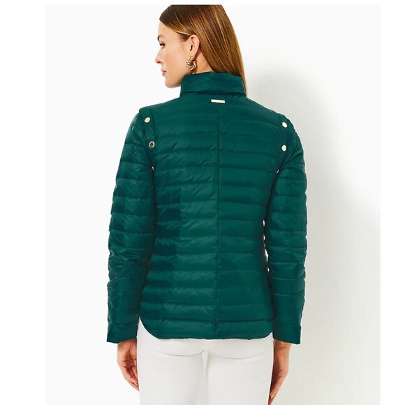 NEW Lilly Pulitzer Tenna Convertible Puffer Jacket & Vest โ Villa Green - Picture 5 of 17